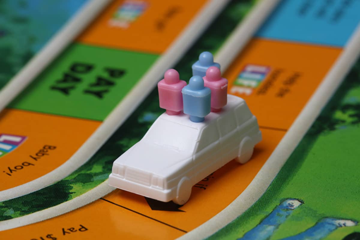 Game of Life car with family, a classic family time game